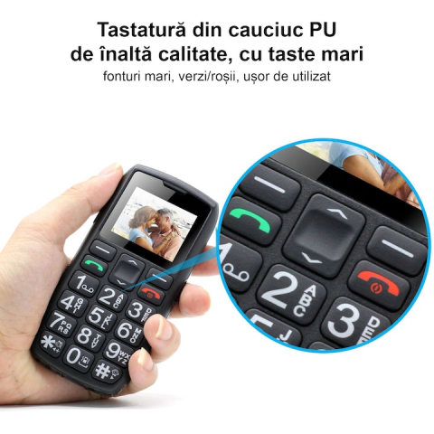Telefon Artfone C1 pentru Seniori – Taste Mari, SOS, Stand Încărcare [5]