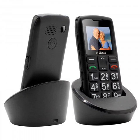 Telefon Artfone C1 pentru Seniori – Taste Mari, SOS, Stand Încărcare [2]