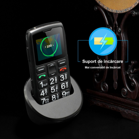 Telefon Artfone C1 pentru Seniori – Taste Mari, SOS, Stand Încărcare [4]