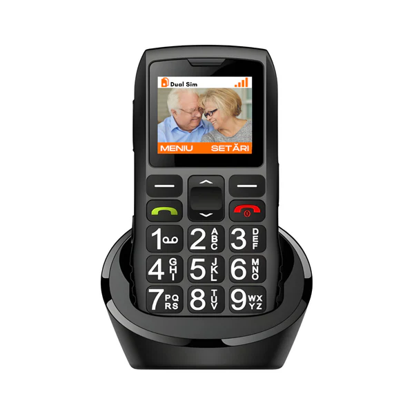 Telefoane mobile Seniori - Telefon Artfone C1 pentru Seniori – Taste Mari, SOS, Stand Încărcare