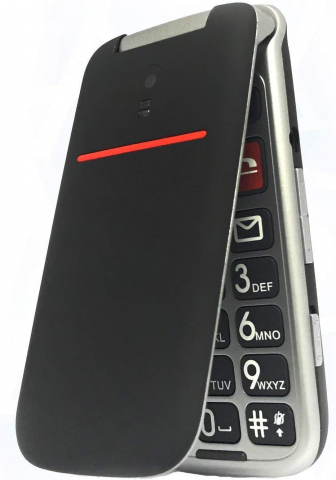 Telefoane mobile Seniori - Telefon mobil Artfone CF241A – clapetă, taste mari, SOS, negru