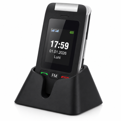 Black Friday 2025 - Telefon mobil cu clapetă Artfone C10 pentru seniori, cu taste mari și buton SOS