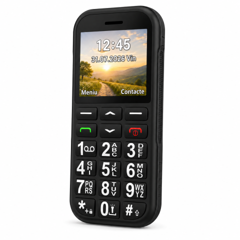 Telefoane mobile Seniori - Telefon Uleway G180 pentru seniori cu taste mari, buton SOS și dock de încărcare