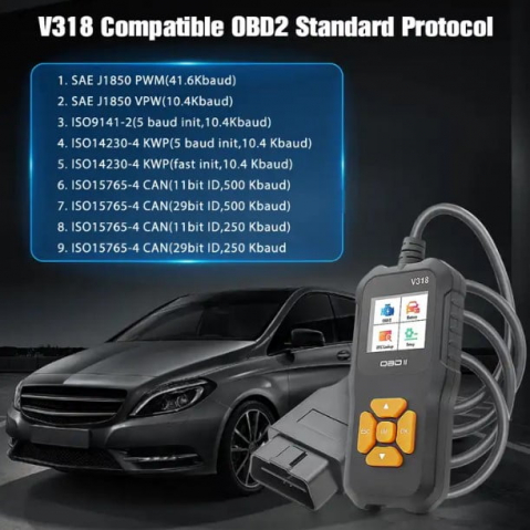 Tester Auto VALVIRTALEX® V318 – Diagnoză OBD2 cu Ecran LCD [2]