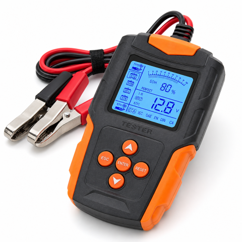 Testere & Diagnoze Auto - Tester digital baterie auto FOXSUR FBT-200 12V 24V cu display LCD