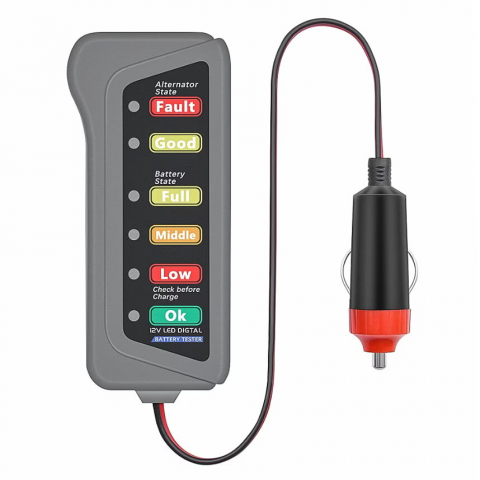Testere & Diagnoze Auto - Tester baterie și alternator auto VALVIRTALEX® 12V cu afișaj LED