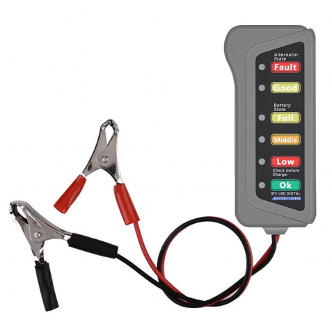 Testere & Diagnoze Auto - Tester baterie auto și alternator 12V cu afișaj LED – VALVIRTALEX®