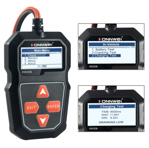 Tester baterie auto KONNWEI KW208 – Valvirtalex® [2]