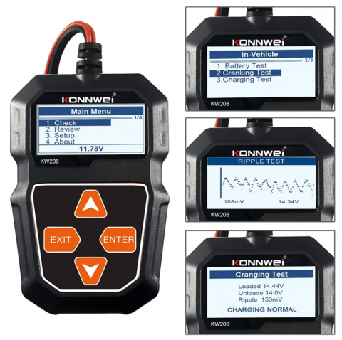 Tester baterie auto KONNWEI KW208 – Valvirtalex® [7]