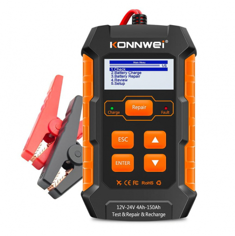 Auto - Tester și Redresor Inteligent Valvirtalex KW520 12V/24V 3 în 1 cu LCD