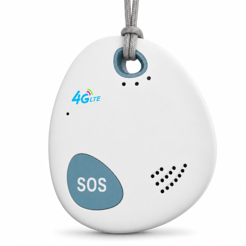 Alte electronice - Tracker GPS 4G M6 alb cu buton SOS pentru copii și seniori
