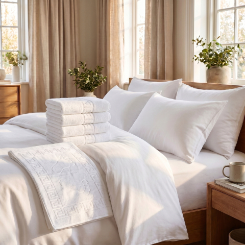 PACHETE COMPLETE AIRBNB & BOOKING - Pachet Textile Regim Hotelier Start pentru Airbnb și Booking