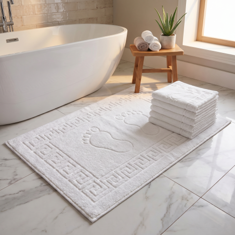 PROSOAPE HOTELIERE - Set 10 Covorașe de Baie Hoteliere Premium 50x70 cm, 850 GSM
