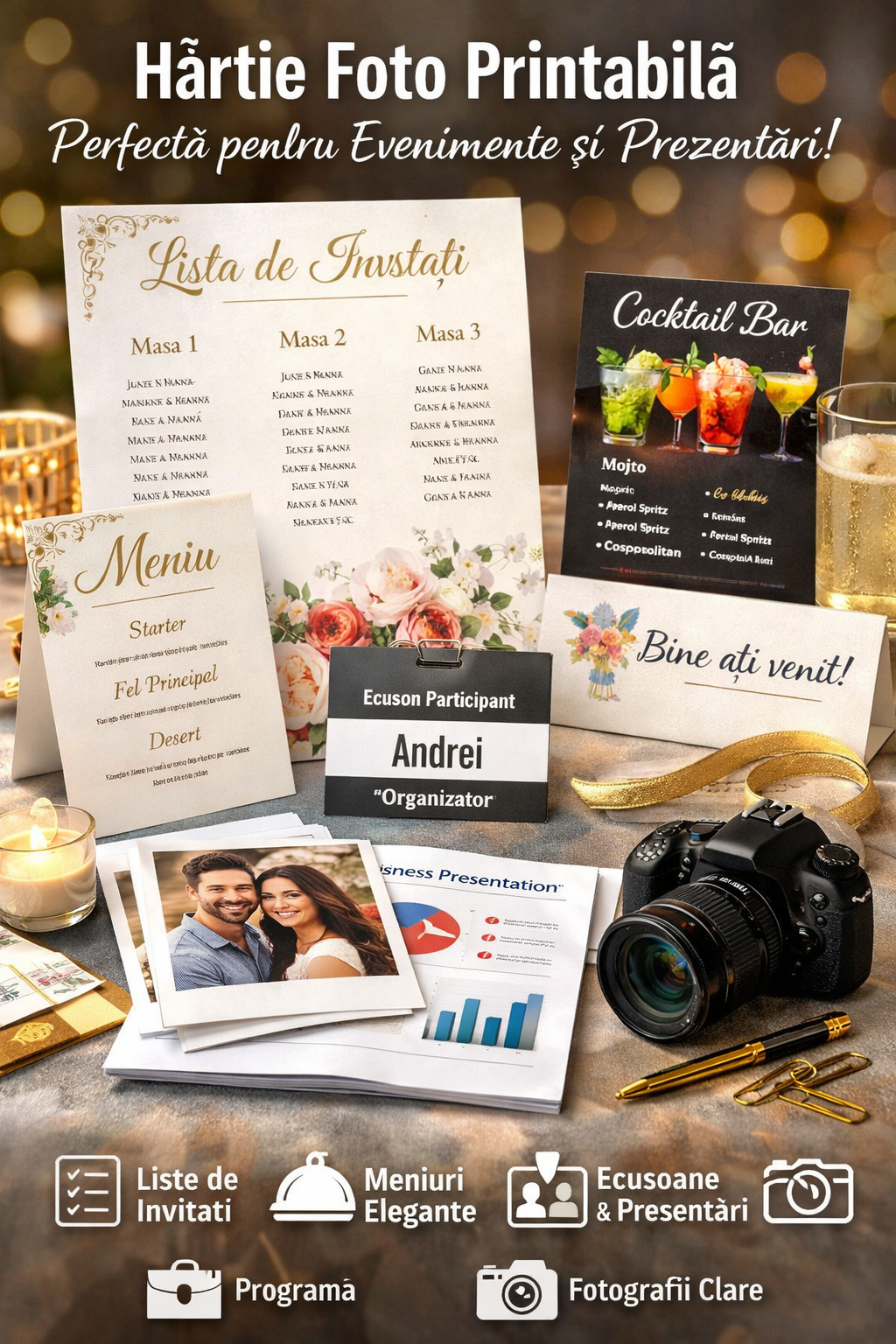 Hârtia foto printabilă – soluția ideală pentru evenimente, prezentări și materiale premium