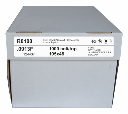 Office (hartie premium) - Etich 105x48 12buc/A4 1000/top mata, uz univ Rayfilm