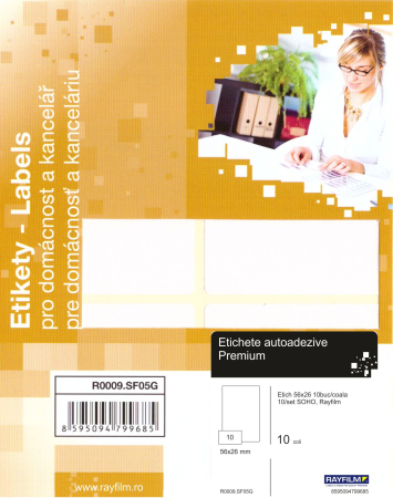 Office (hartie premium) - Etich 56x26 10buc/coala 10/set SOHO, Rayfilm