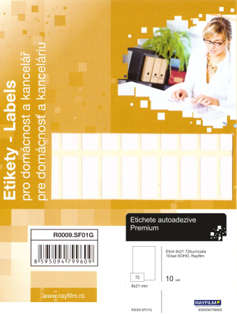 Office (hartie premium) - Etich 8x21 72buc/coala 10/set SOHO, Rayfilm