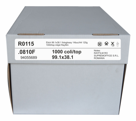 Office (hartie premium) - Etich 99.1x38.1 fotoglossy 14buc/A4 120g 1000/top inkjet Rayfilm