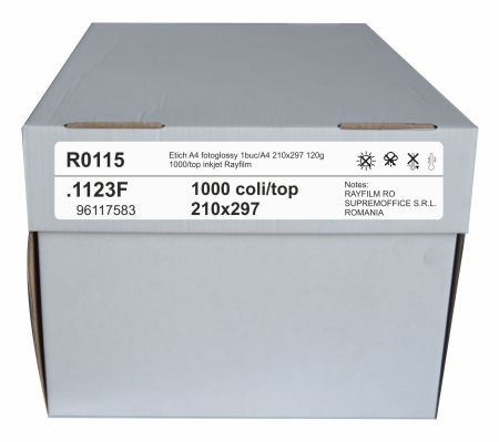 Office (hartie premium) - Etich A4 fotoglossy 1buc/A4 210x297 120g 1000/top inkjet Rayfilm
