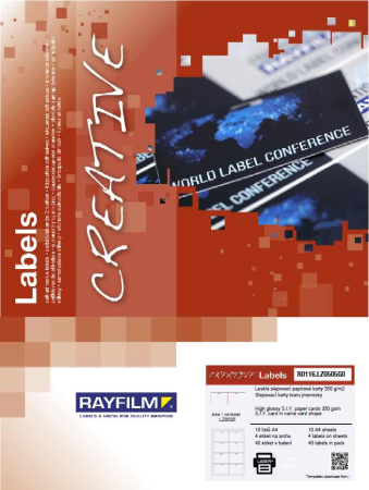 ETICHETE - Etich informare hartie perlata 15buc/A4 laser 10/set Rayfilm-Creativ