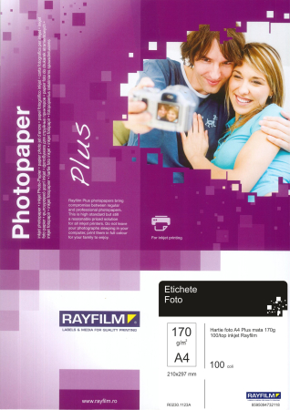 Plus - Hartie foto A4 Plus mata 170g 100/top inkjet Rayfilm