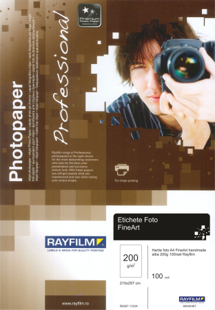 Fine Art - Hartie foto Rayfilm A4 FineArt handmade alba 200g 100/set