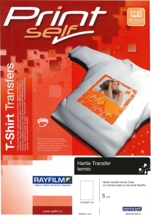Hartie transfer termic - Hartie transfer termic Rayfilm Plus textile culoare inchisa