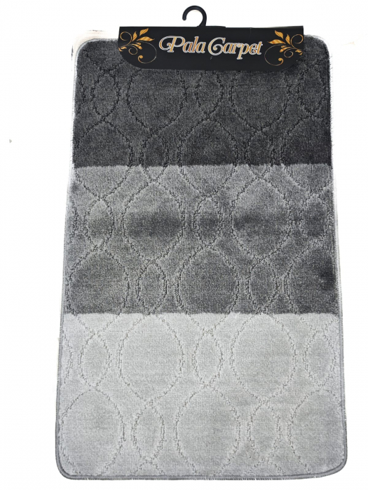 Set covorașe de baie 3 piese antiderapante - Gri 60x100 cm [1]