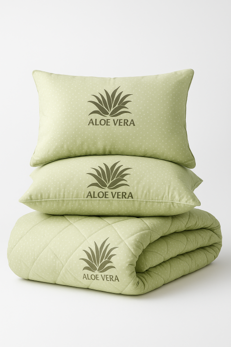Set Pilota Aloe Vera 200x210 cm + 2 Perne Aloe Vera 50x70 cm [1]