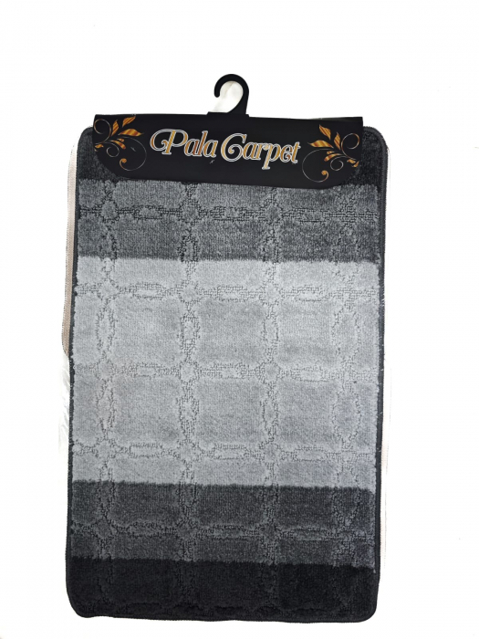 Set covorașe de baie 3 piese antiderapante - Gri 50x80 cm [1]
