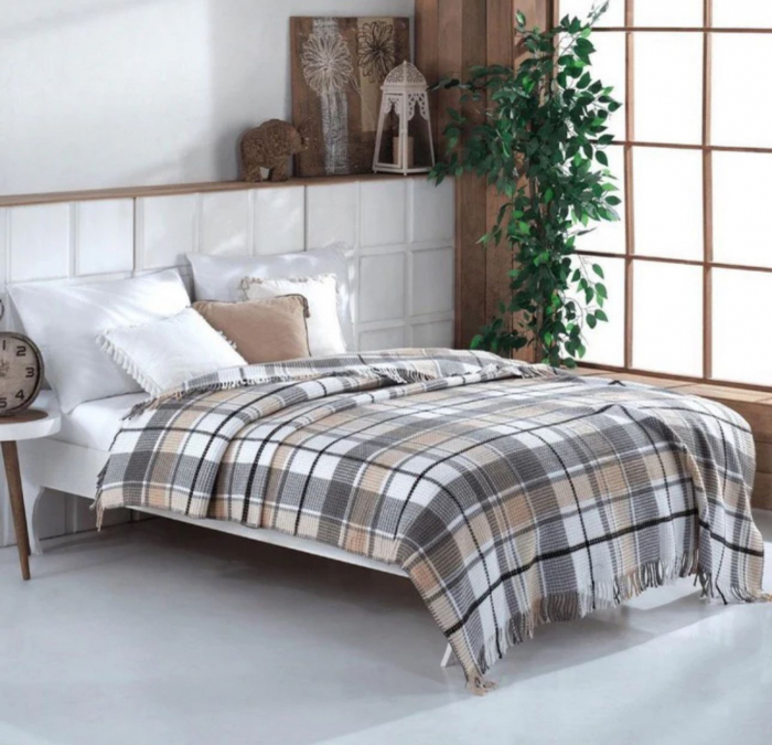 Patura pufoasa din bumbac multicolor -180x220Cm [1]