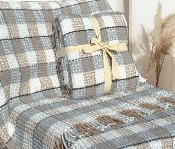 Patura pufoasa din bumbac multicolor -180x220Cm [2]