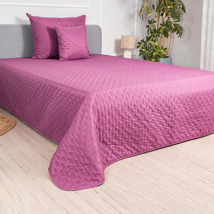 Cuvertura Din Bumbac Matlasat Premium -Culoare Mov ,Pat Dublu 220x240 cm [1]