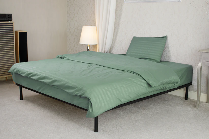 Lenjerie de pat damasc microsatinat 150x200cm (Verde) [1]