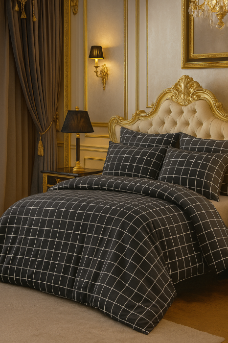 Lenjerie De Pat Dublu Premium, Bumbac 100%, 4 piese [1]