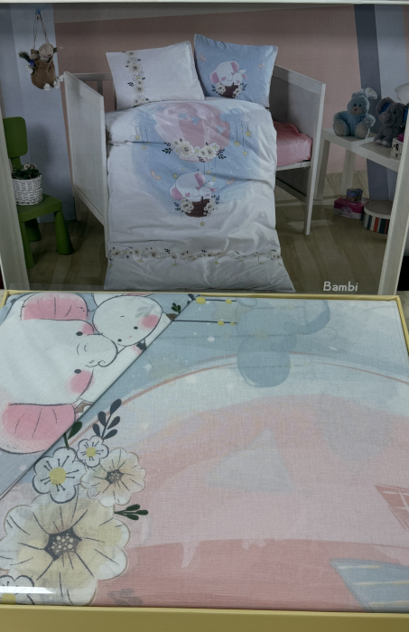 Lenjerie de pat pentru copii –model  Bambi  bumbac ranforce, 4 piese [4]