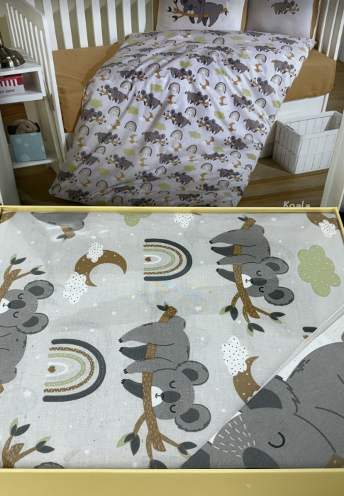 Lenjerie de pat pentru copii- model Koala bumbac ranforce, 4 piese [3]