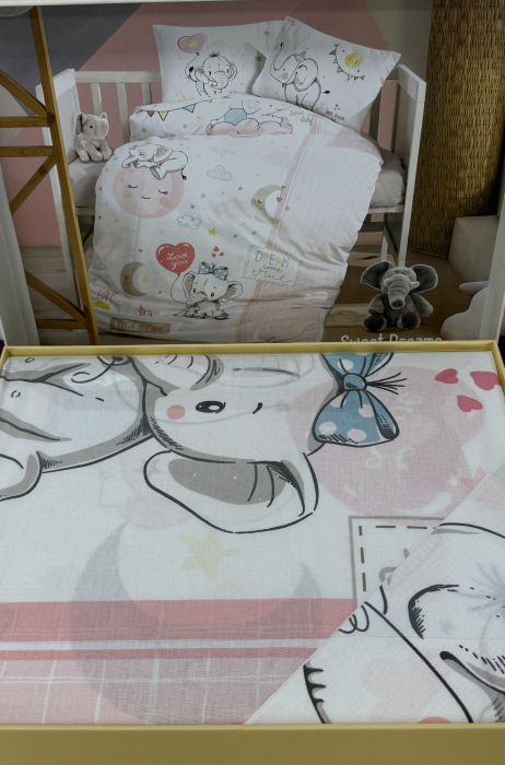 Lenjerie de pat pentru copii- model Sweet Dreams  bumbac ranforce, 4 piese [2]