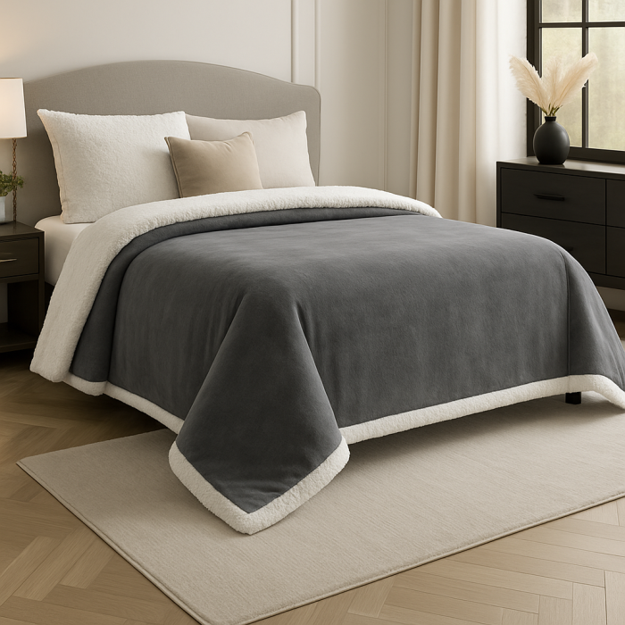 Patura Blanket Cu Blanita Cocolino Moale si Calduroasa- 200x220 Cm [1]