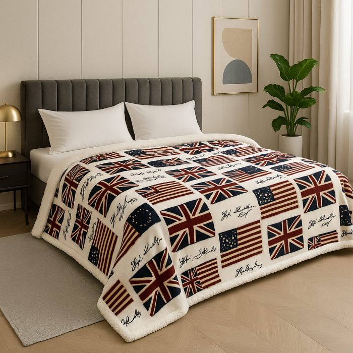 Patura Flags Cu Blanita Cocolino Moale Si Calduroasa -160x220 Cm [1]