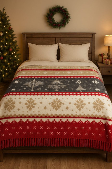 Patura pufoasa din bumbac multicolor -180x220Cm [1]