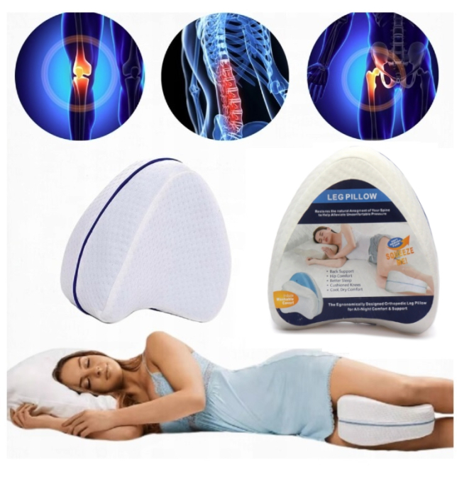 Perna ortopedica pentru genunchi si picioare, spuma cu memorie, husa detasabila, pentru ameliorarea durerilor de sciatica, spate, sold, genunchi si articulatii [1]