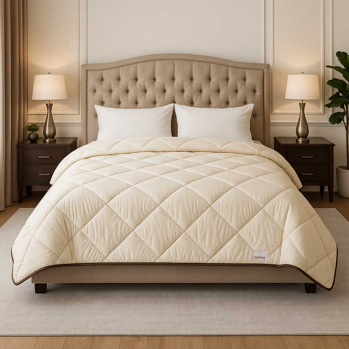 Pilota Calduroasa Din Lana Ecru- 200x210 Cm Hipoalergenica [1]