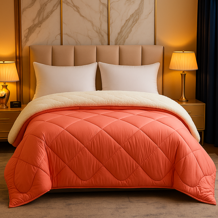 Pilota De Iarna Sherpa Coral Cu Blanita – Moale Si Confort Absolut 200X210 Cm [2]