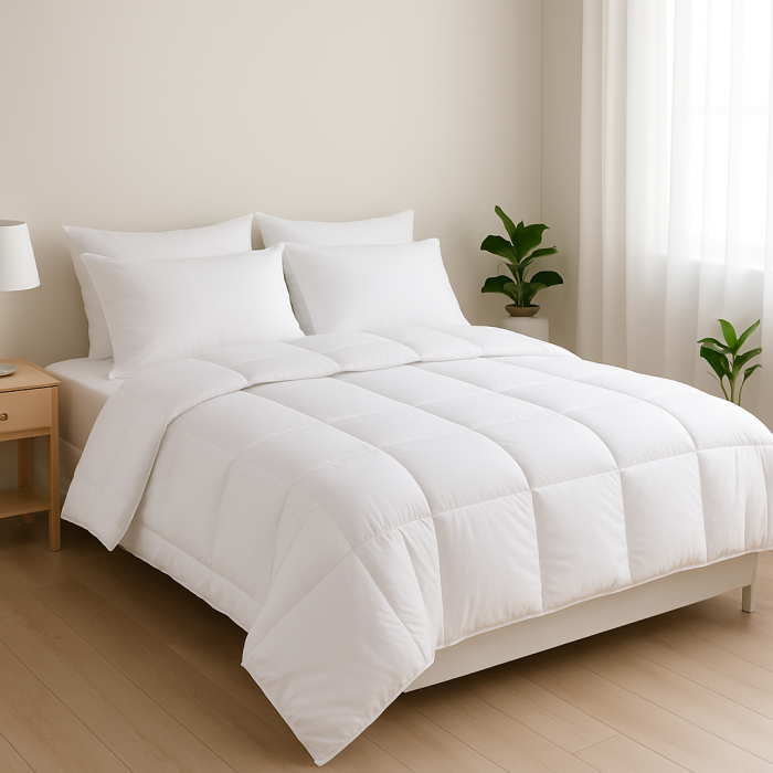 Pilota Hoteliera Alba 180x210 - Microfibra si puf siliconizat [1]