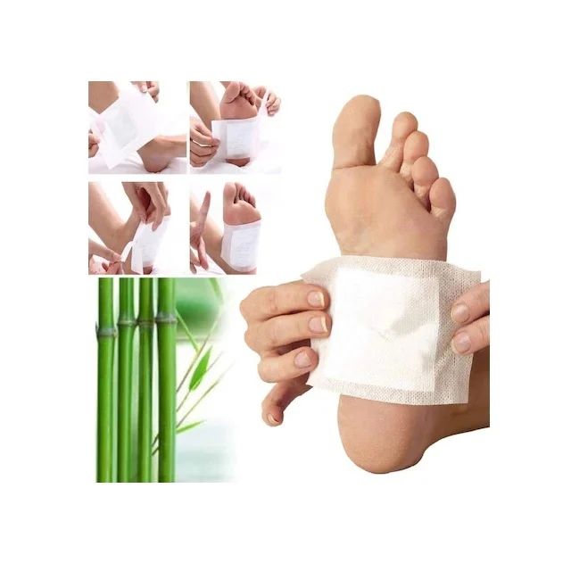Set 10 plasturi detoxifianți pentru talpi KINOKI cu acid de bambus [3]