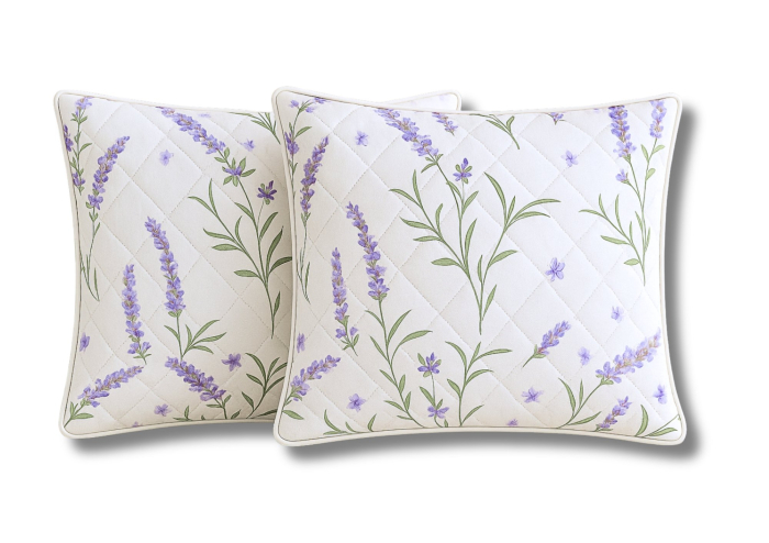 Set 2 Perne matlasate Lavanda Confort 60x60 cm [1]