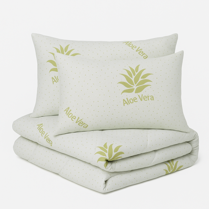 Set Pilota Aloe Vera 200x210 cm + 2 Perne Aloe Vera 50x70 cm [1]