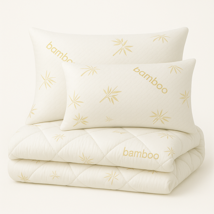 Set Complet Bamboo Memory – Pilota 200x210 cm + 2 Perne 50x70 cm [1]
