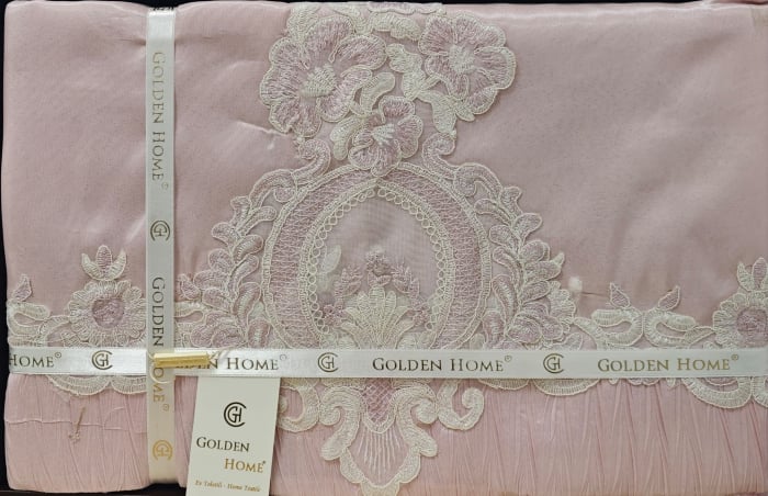 Set de Pat 6 Piese Super Lux – Bumbac Premium cu Broderie Manuală [2]